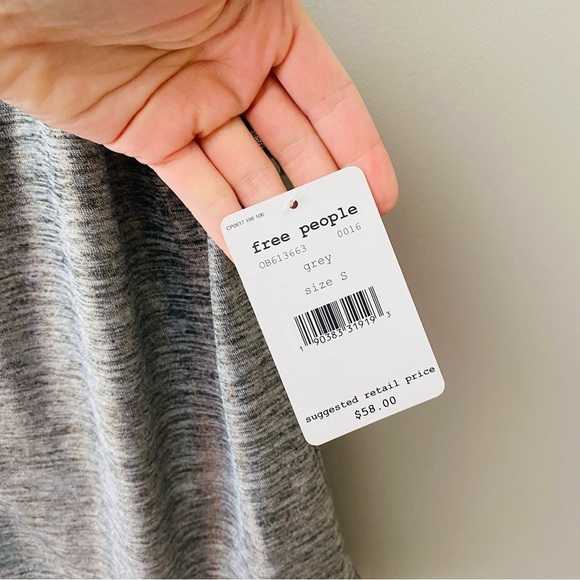 Free People Koda Gray Tank Top Sz Small - Picture 10 of 10